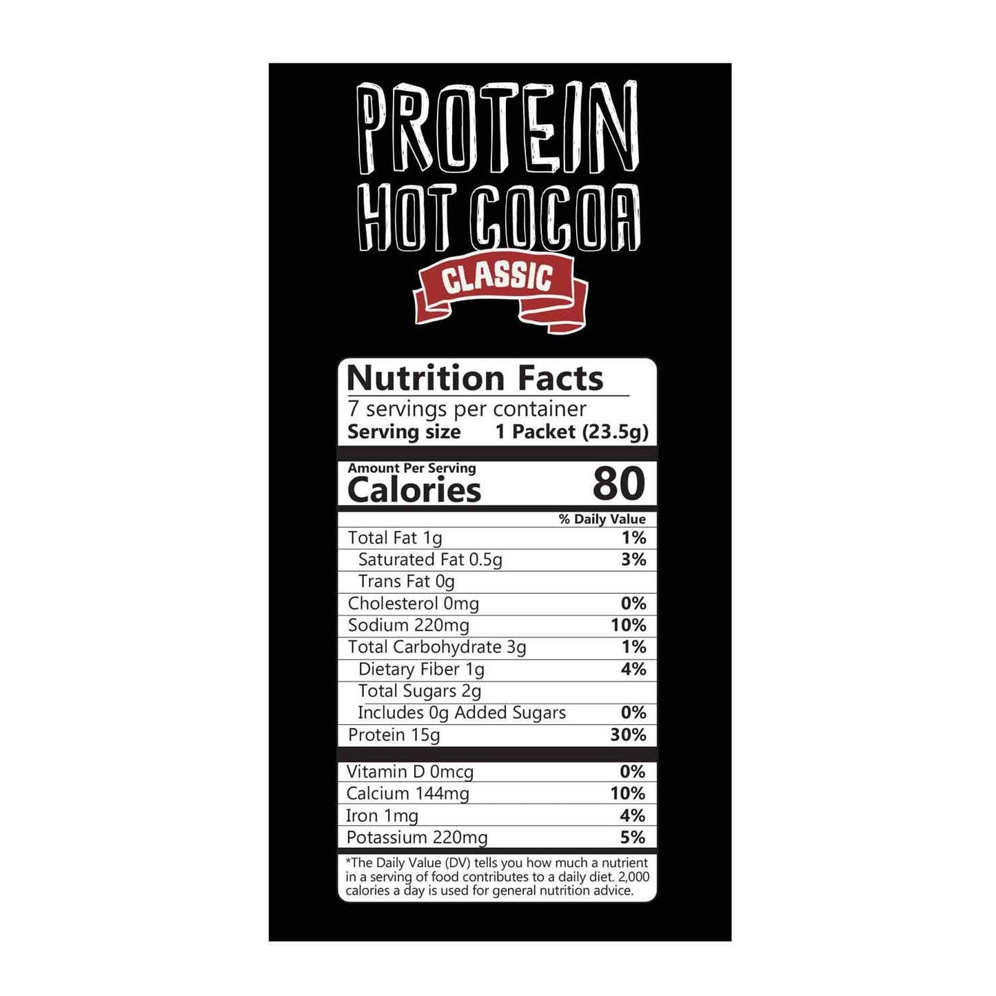Protein Hot Chocolate, Keto Hot Chocolate Mix, Low Carb Hot Cocoa, 15g Protein, 3g Net Carbs, Low in Sugar, Instant Hot Coco, 7