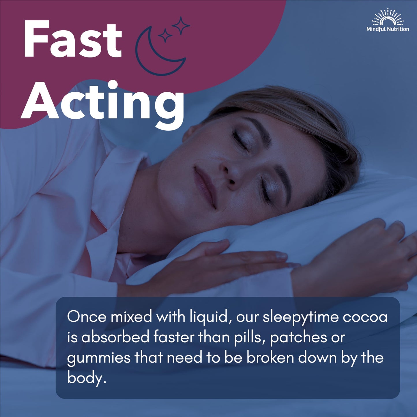 Mindful Nutrition Cocoa Mix, Natural Sleep Aid, 12 oz, Melatonin 3mg, L-Theanine, GABA, Stress Relief Hot Chocolate