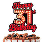 Happy 31st Birthday Cake Topper Fluorescent Flashing Night Out Hen Movie Nightclub Theme Decor Supplies Woman Man Happy Birthday