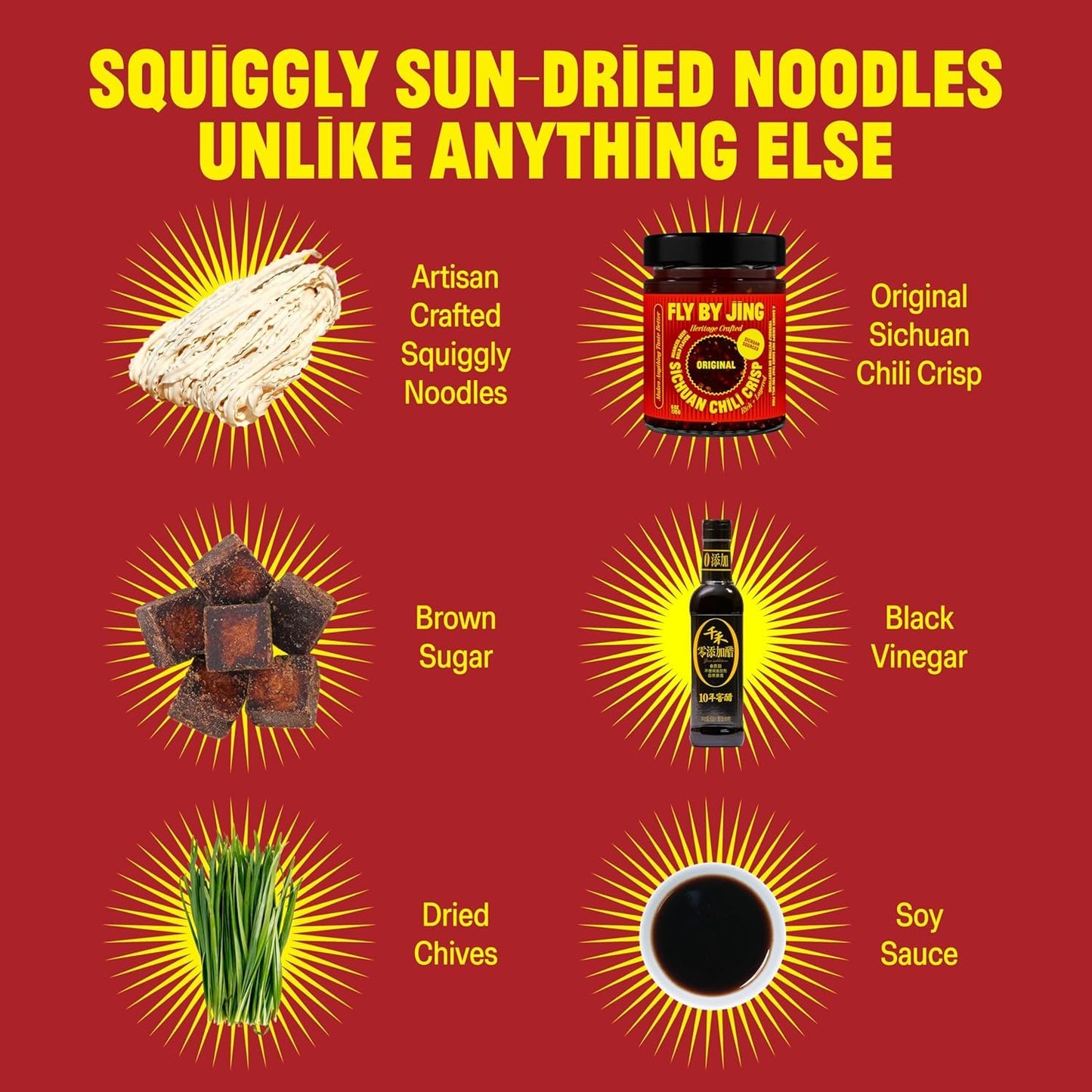 FLYBYJING Chili Crisp Noodles, 4.09 oz (Pack of 1)