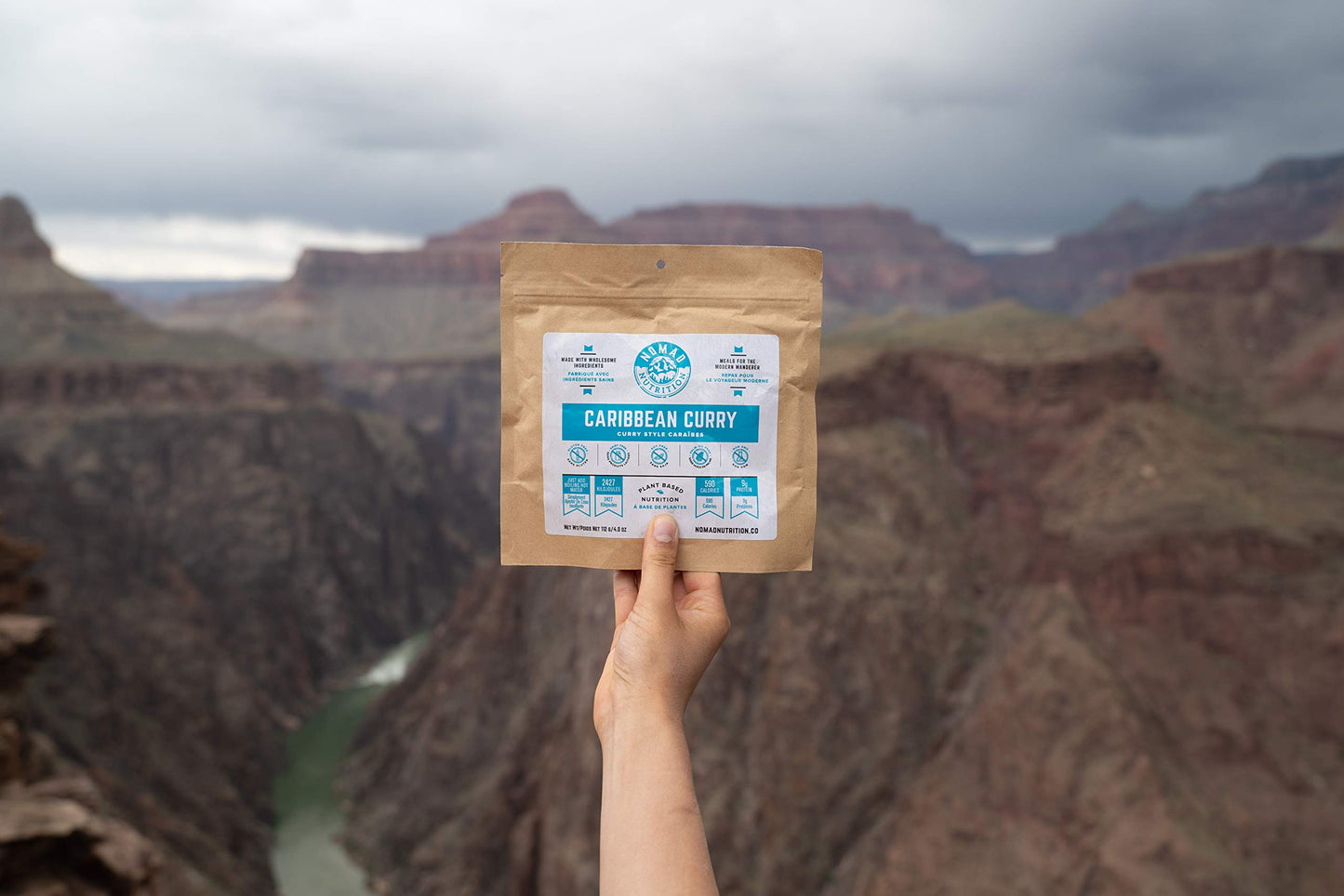 Nomad Nutrition Caribbean Curry | Instant Freeze Dried Backpacking & Camping Food | Plant-Based, Non-GMO Hiking Meals with High-