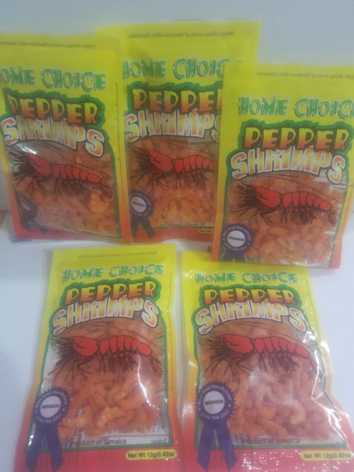 Jamaican Peppered Shimps- Dried Peppered Shimps -12G-5Pks