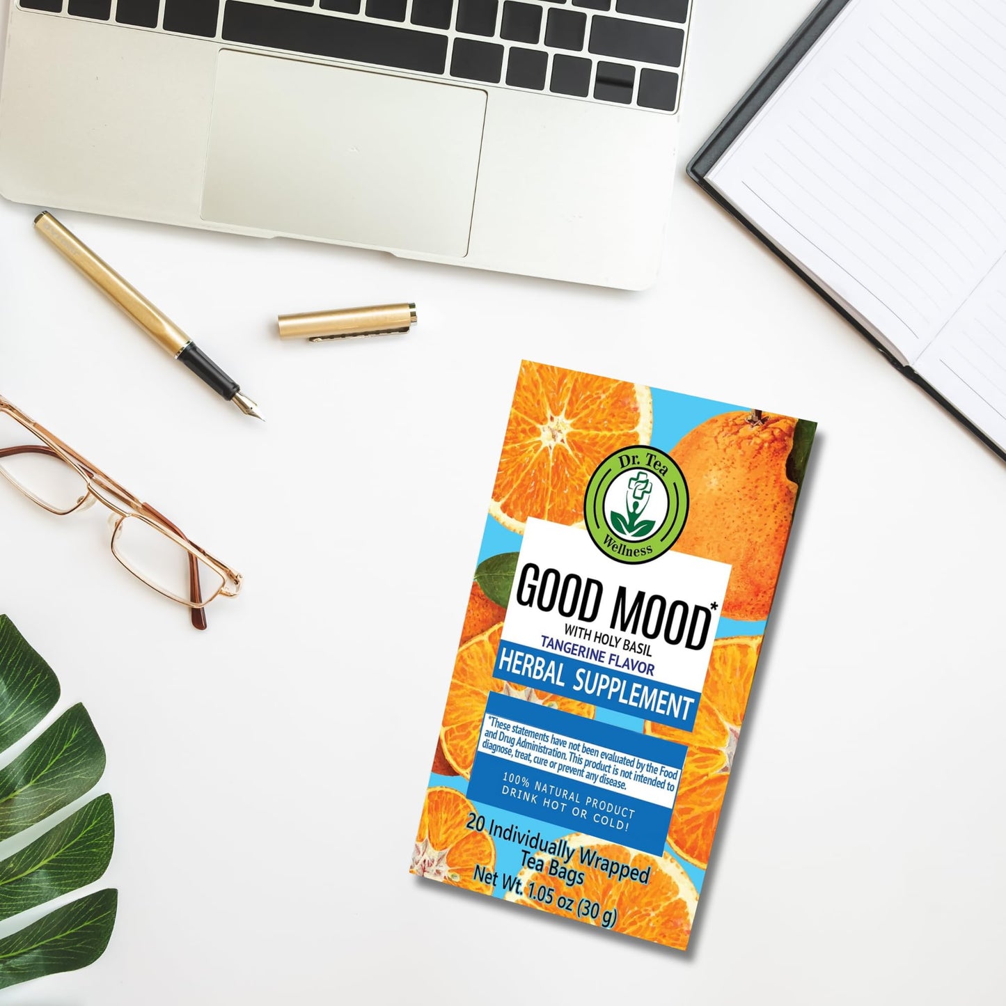 Dr. Tea Good Mood Tea With Holy Basil - Tangerine Flavor - 20 Tea Bags