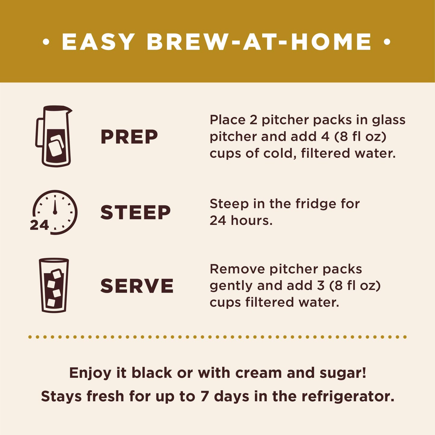 Don Francisco'S Organic Cold Brew Coffee, 8 Pitcher Packs (Makes 4 Pitchers)