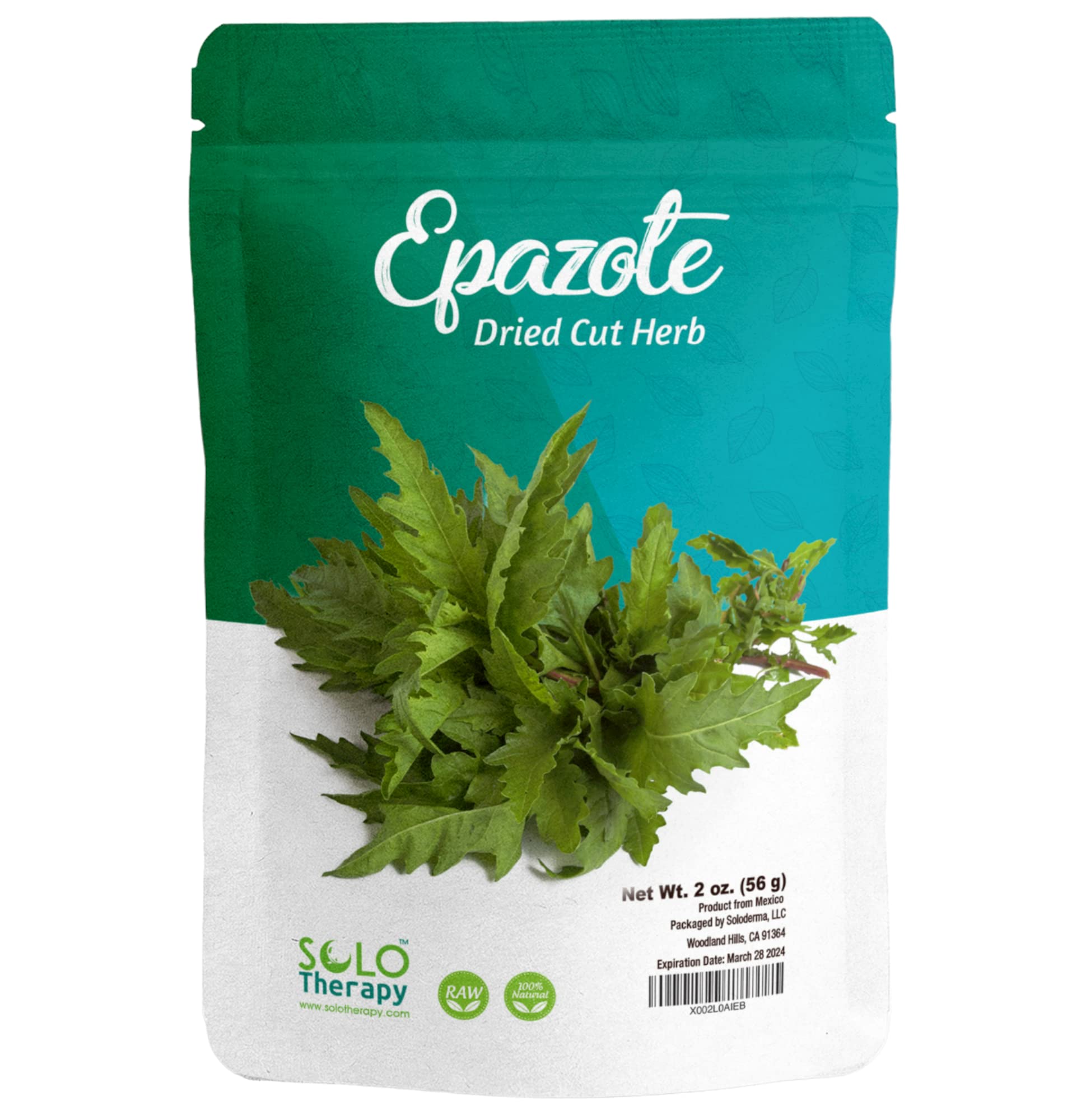 Epazote Dried Cut Herb, 2 Oz, Epazote Natural, Mexican Seasoning, Epazote Spice,Resealable Bag, Product From Mexico, Packaged In The Usa (2 Oz.)