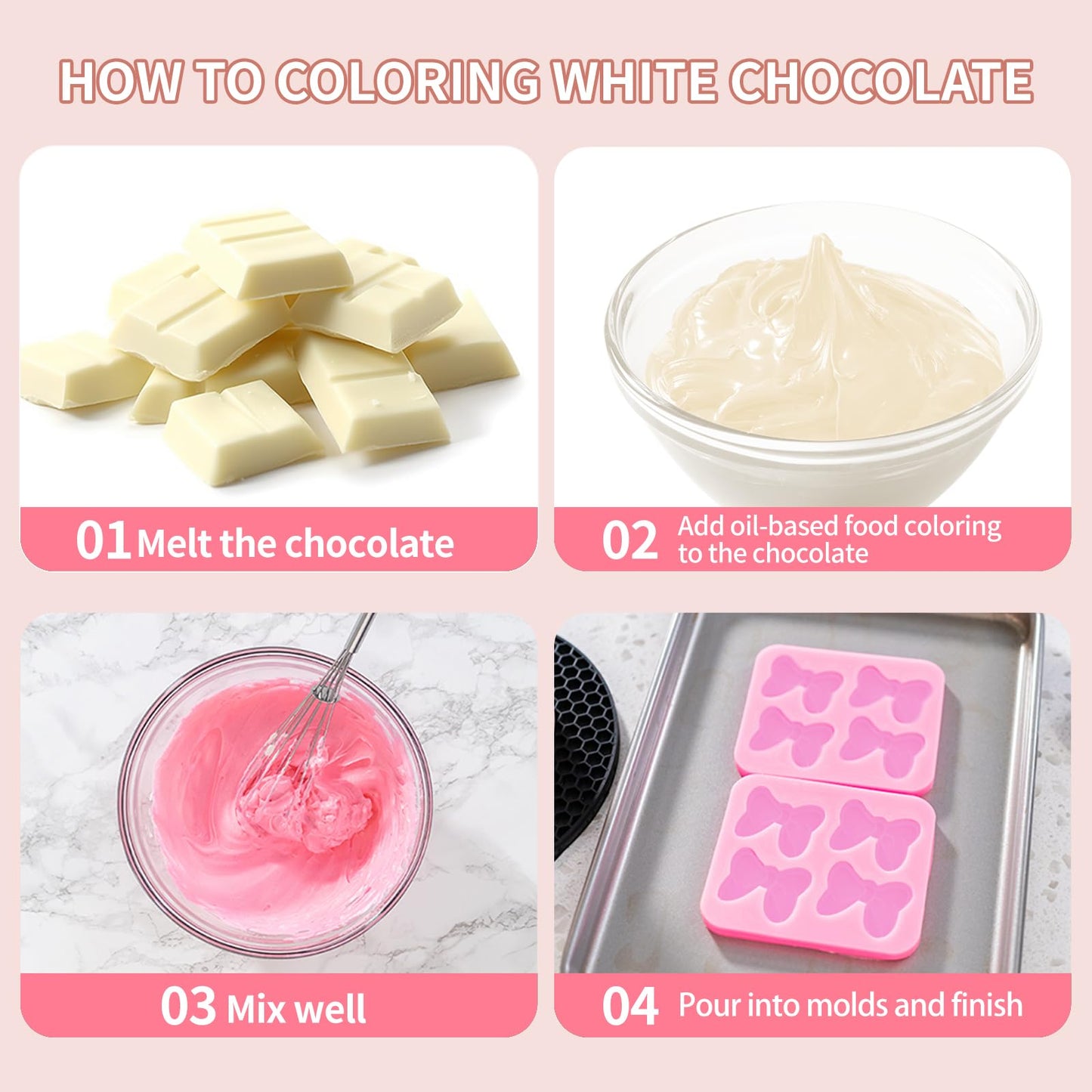 Oil Based Food Coloring For Chocolate, 14 Colors Oil Food Dye For Baking, Cake Decorating, Candy Melts, Food Grade Dye For Icing