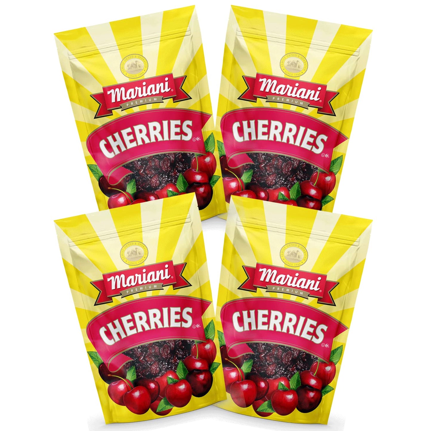 Mariani Dried Cherries - Vegan Gluten Free Snacks, 5 Ounce (Pack of 4)