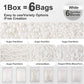 HUEBEATY 6-in-1 White Edible Cake Pearls Sprinkles for Cake Decorating, Cupcakes, Cookies & Ice cream | 180g/6.36oz | White Nonp