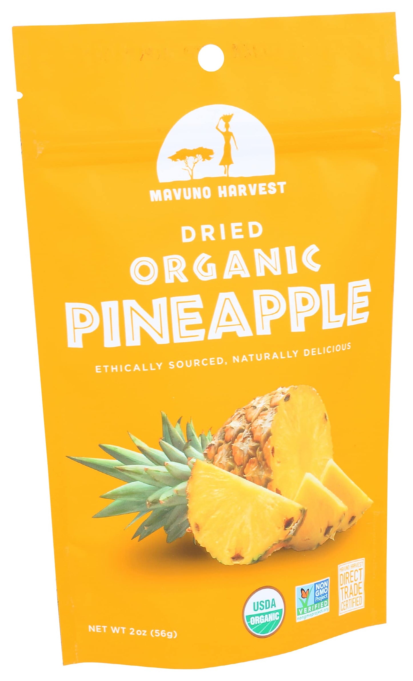Mavuno Harvest Dried Pineapple, Organic, 2 Oz