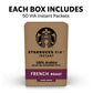 Starbucks VIA Instant Coffee, Dark Roast, 100% Arabica, 50 Pack, French Roast