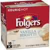 Folgers Vanilla Biscotti Flavored Coffee, K Cup Pods for Keurig Coffee Makers, 18 Count (Pack of 4)