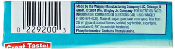 Wrigleys Freedent Gum Plen T Packs, Spearmint, 15 ct