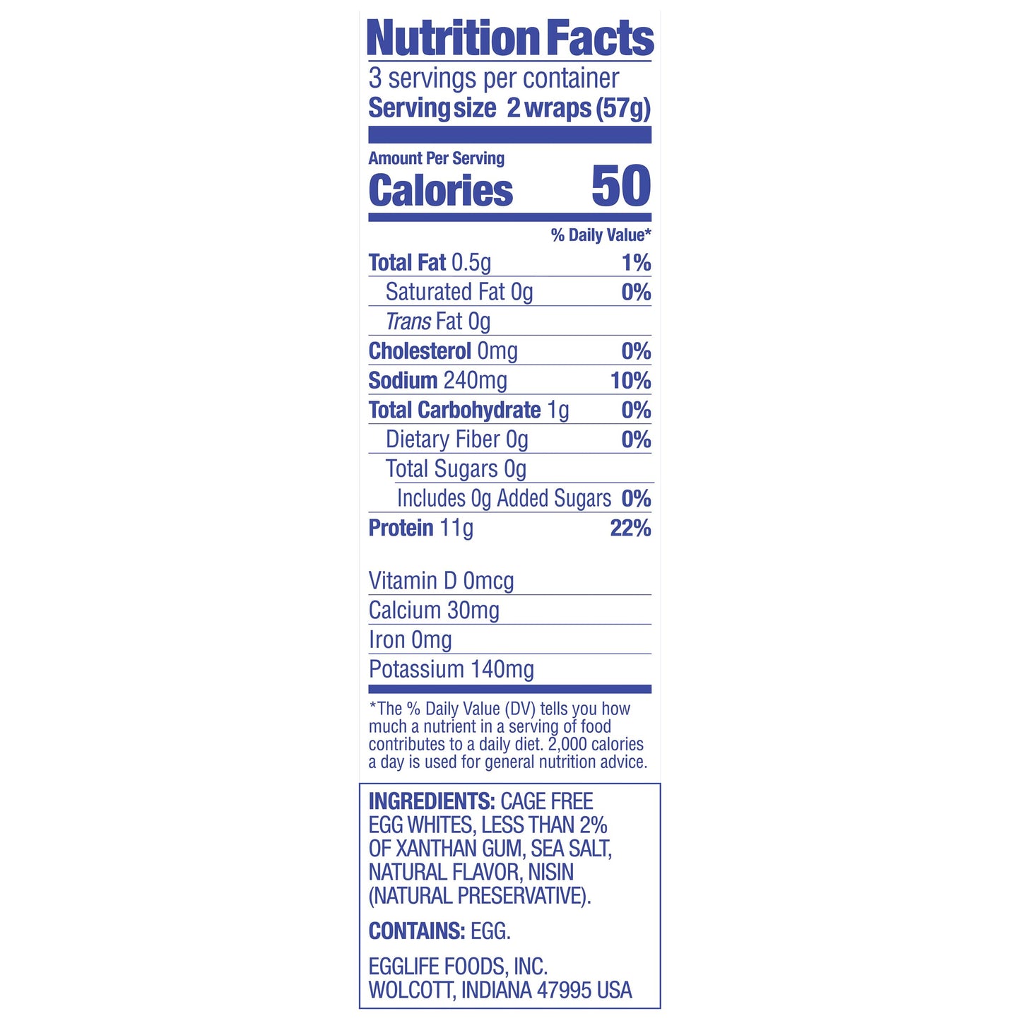Egglife Original Egg White Wraps - (6 Count) - Refrigerated, Flourless, Gluten Free Wraps - Low Carb Tortilla Alternative