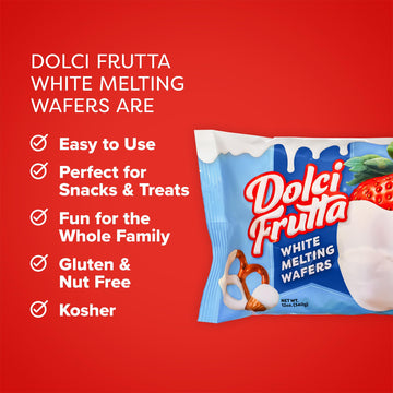 Dolci Frutta White Melting Wafers, 12 Ounce (Pack Of 1) | Simply Microwave, Dip & Done! Always Gluten-Free And Nut-Free
