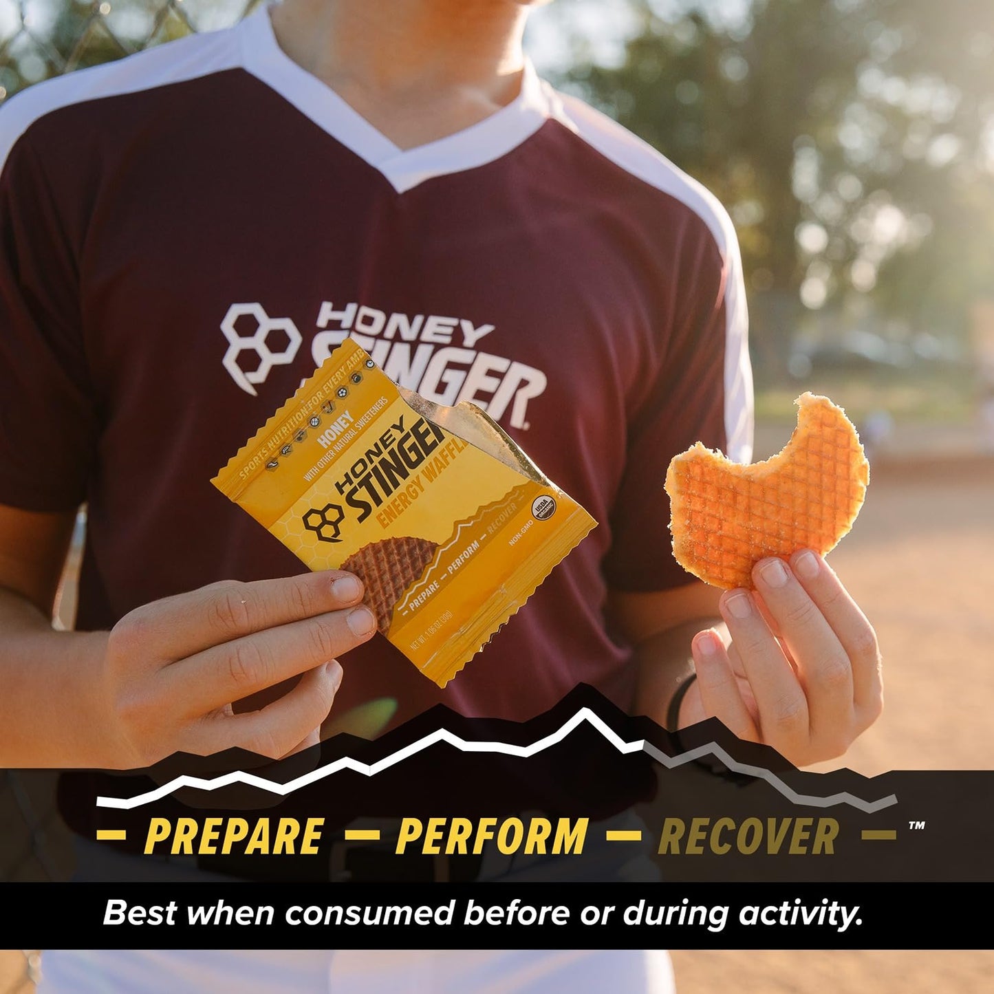 Honey Stinger Organic Honey Waffle - Energy Stroopwafel for Exercise, Pack of 24 Waffles