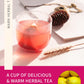 TeeLux Lemon Ginger Hibiscus Tea - Caffeine Free, Refreshing Lemongrass, 50 Count