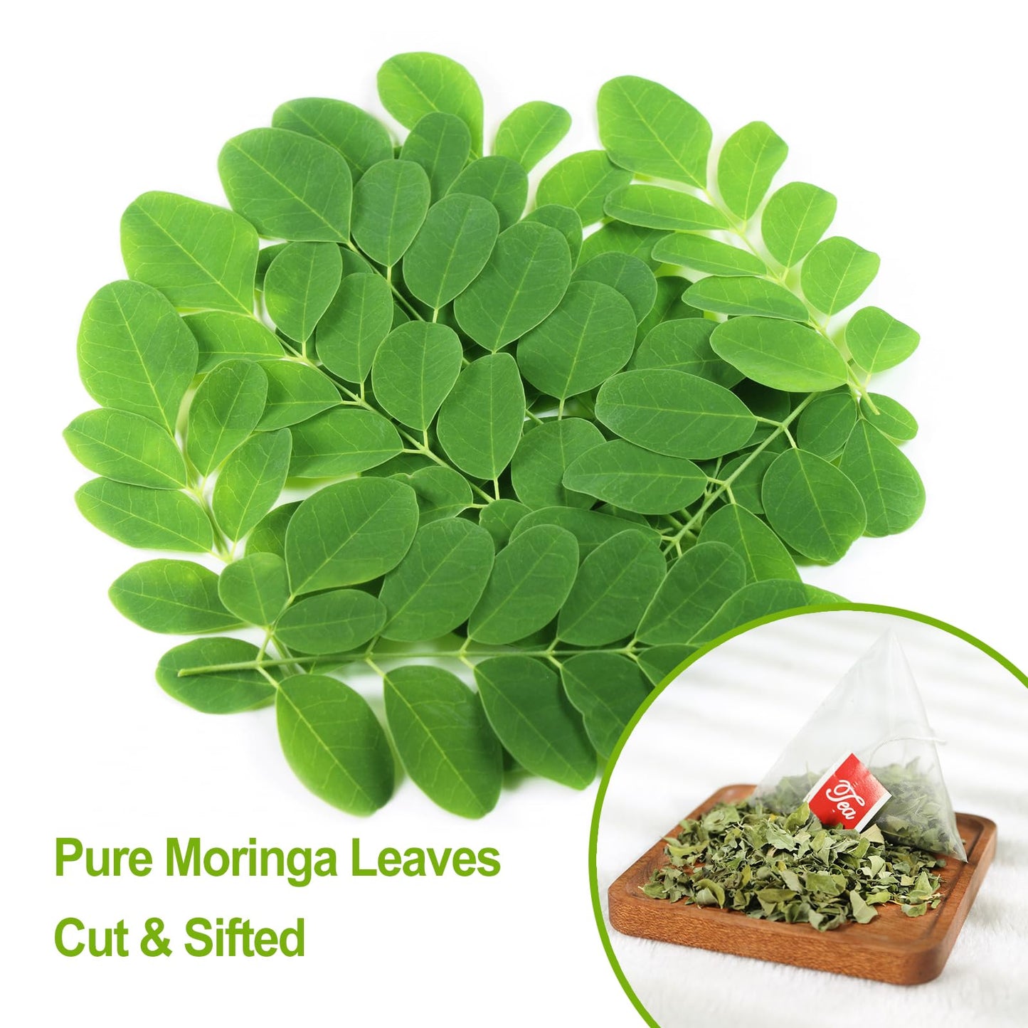 FullChea Moringa Tea - Herbal Tea for Digestion & Immunity, 50 Teabags, Non-GMO, Caffeine-Free, Pure & Natural Moringa Leaves