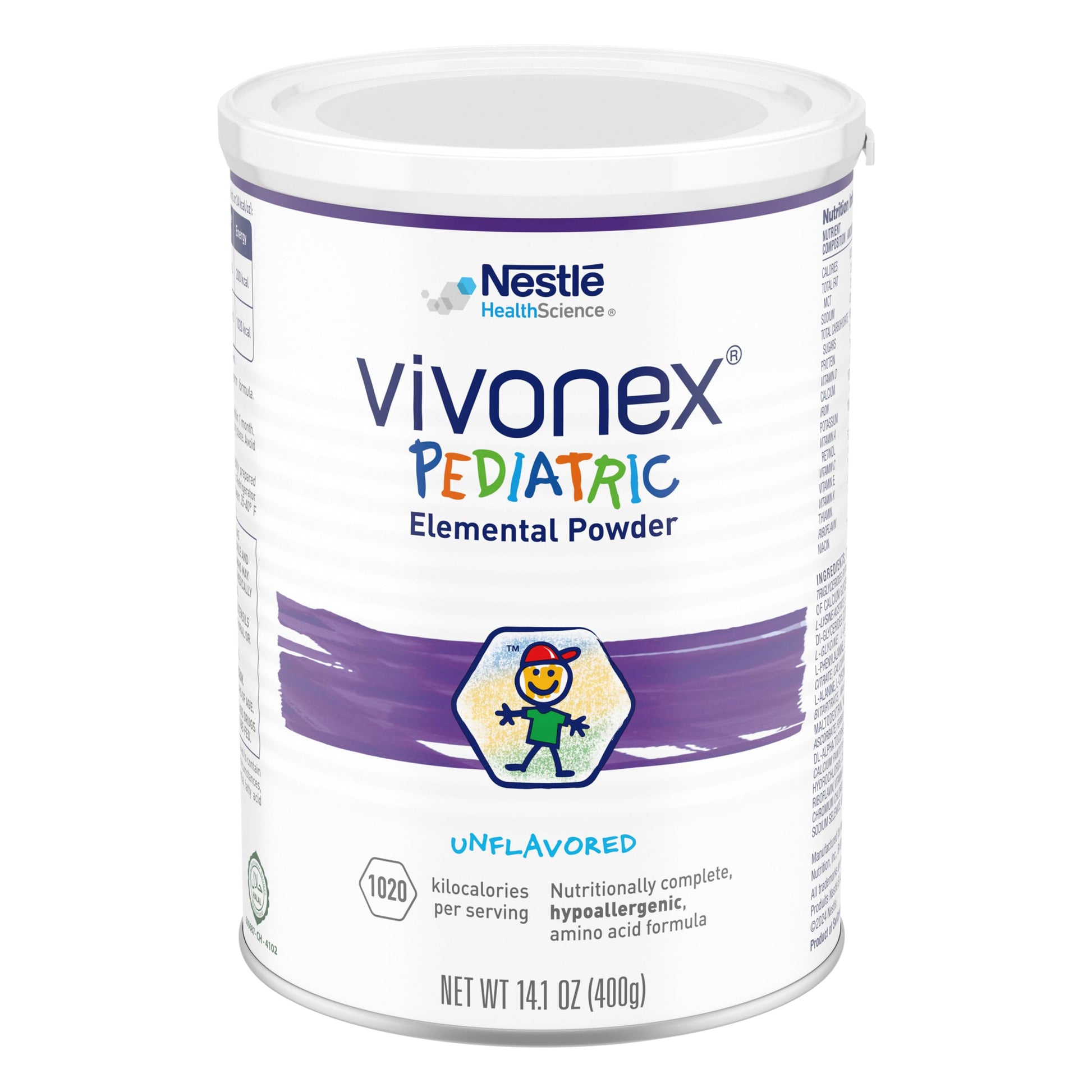 Vivonex Pediatric Elemental Powder For Kids Age 1 to 13 - Unflavored Amino Acid-Based Nutritionally Complete Hypoallergenic Form