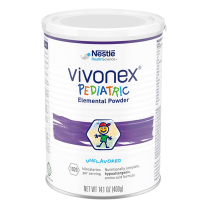 Vivonex Pediatric Elemental Powder For Kids Age 1 to 13 - Unflavored Amino Acid-Based Nutritionally Complete Hypoallergenic Form