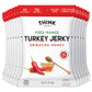 Think Jerky Sriracha Honey Turkey Jerky, High Protein, Gluten Free, Low Calorie, 1 oz Bags, 12 Pack