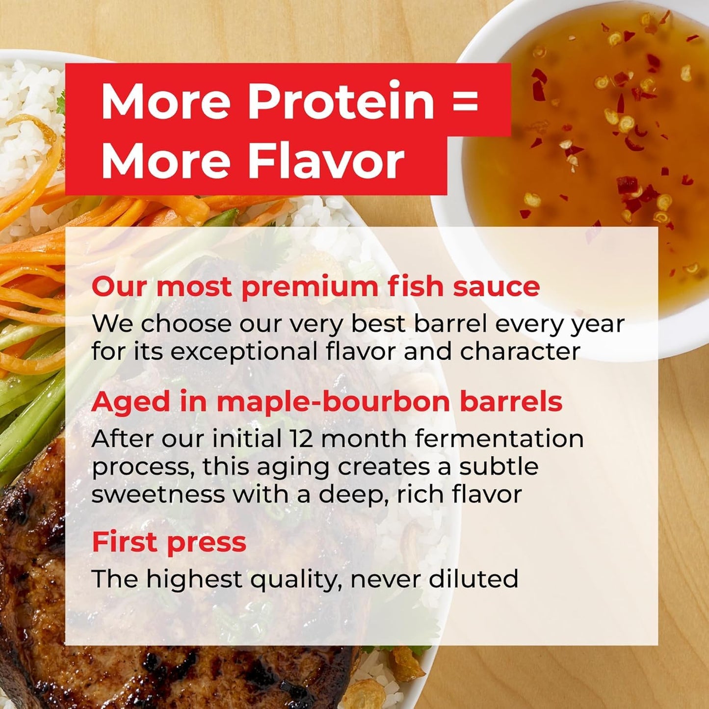 Red Boat Fish Sauce, Phamily Reserve 50N, 6.8 Fl Oz, Made with Maple spirit-inspired flavor, Authentic Flavor
