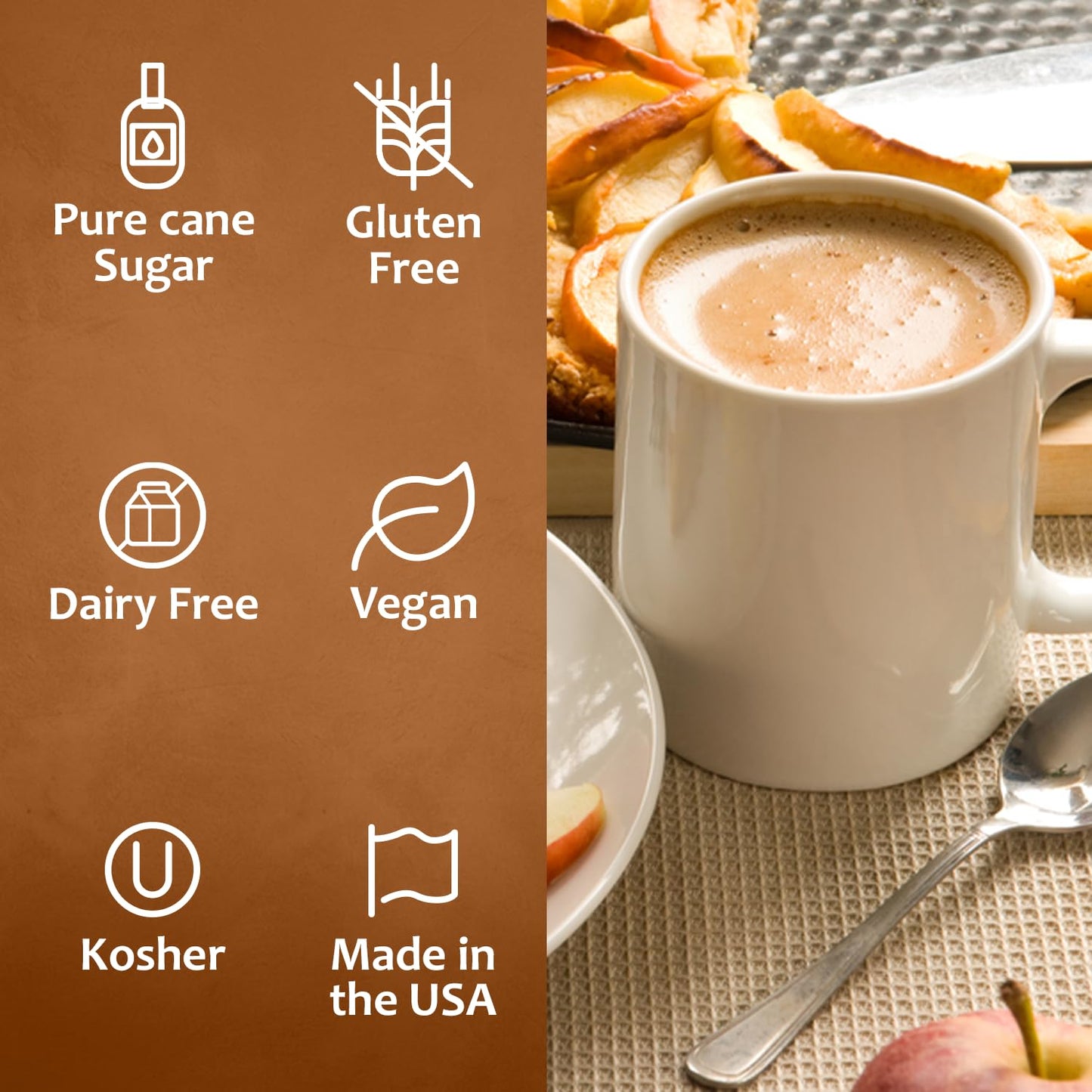 Syruvia Brown Sugar Cinnamon Syrup - Brown Sugar Cinnamon Coffee Syrup Flavor, 25.4 Fl Oz, Kosher, Gluten Free, Perfect For Coff