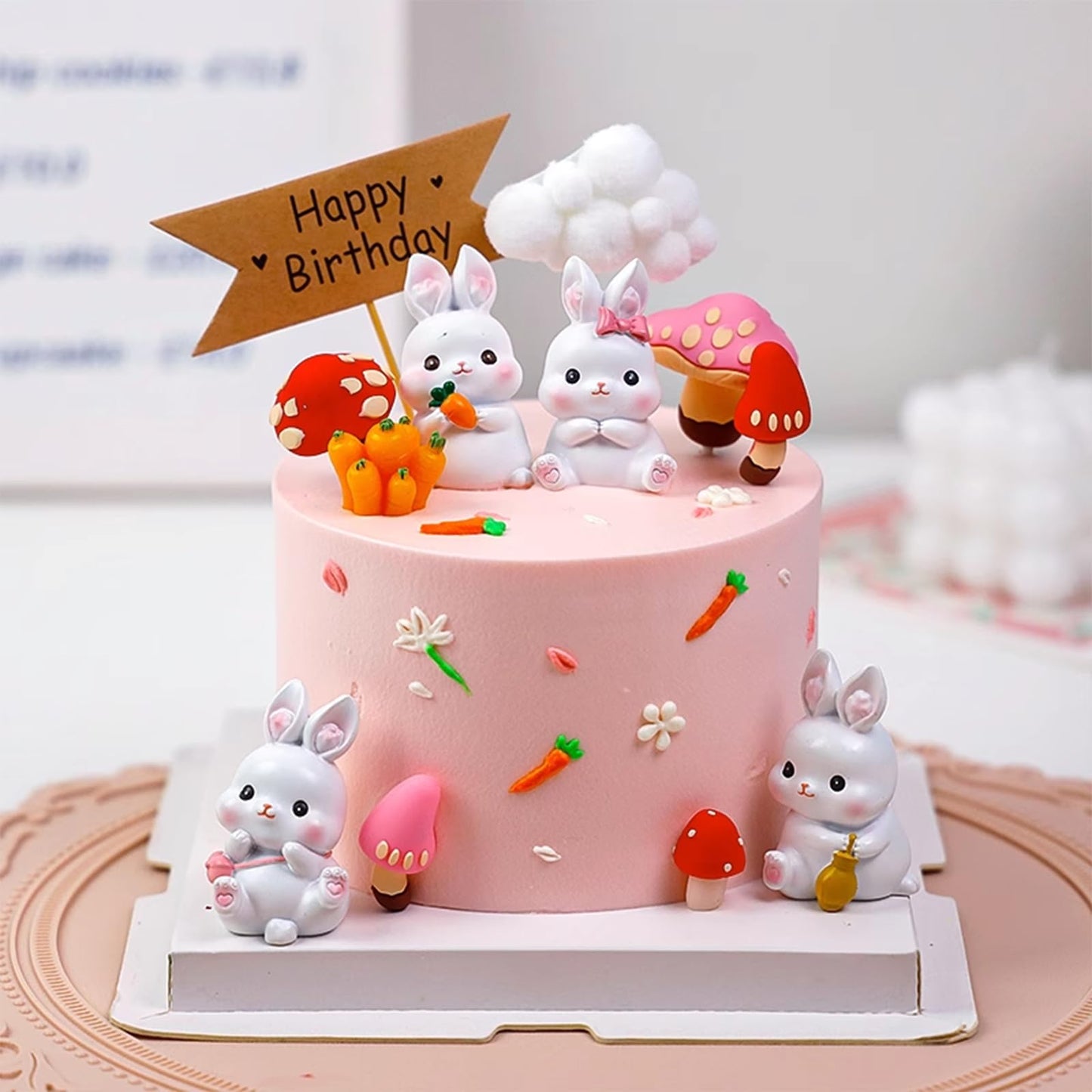 Sentovac 12 Pcs Easter Bunny Carrot Icing Decoration Edible Candy Dessert Easter Sprinkles Diy For Cookie Cake Cupcake Topper Ic