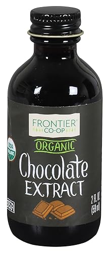Frontier Co-Op Organic Chocolate Extract, 2 Ounce Glass Jar, Warm Flavor For Desserts, Cheesecake, Coffee And Smoothies