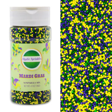 Mystic Sprinkles Mardi Gras Sprinkle Mixes (Mardi Gras Nonpareil Mix)