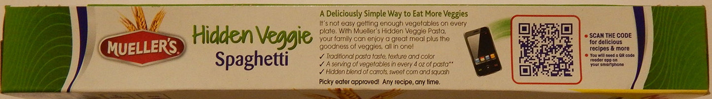 Mueller'S Hidden Veggie Spaghetti Pasta Blend 12 Oz. (Pack Of 3)