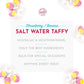 Sweet Candy Company Salt Water Taffy Individually Wrapped- Salt Water Taffy Candy Bulk, Old Fashioned Strawberry Banana, Soft an