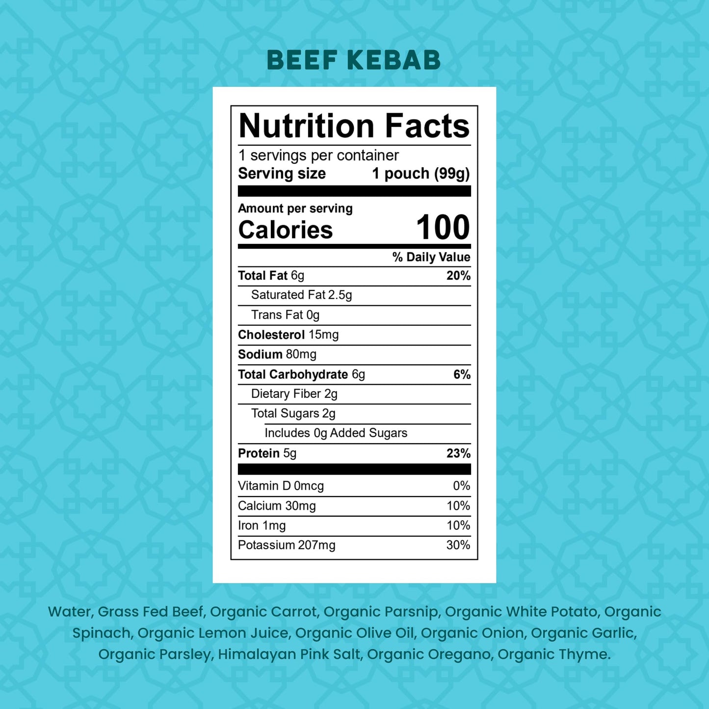 Serenity Kids 7+ Months World Explorers Baby Food Pouch - Beef Kebab, 3.5 Oz, Pack Of 12-5G Protein Pouch - Nutrient-Packed Meat Baby Food - On-The-Go Toddler Snacks