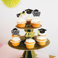 24 Pack 2025 Graduation Cupcake Toppers Class Of 2025 Congrate Grad Graduation Hat Cupcake Picks For 2025 Graduation Theme Birth