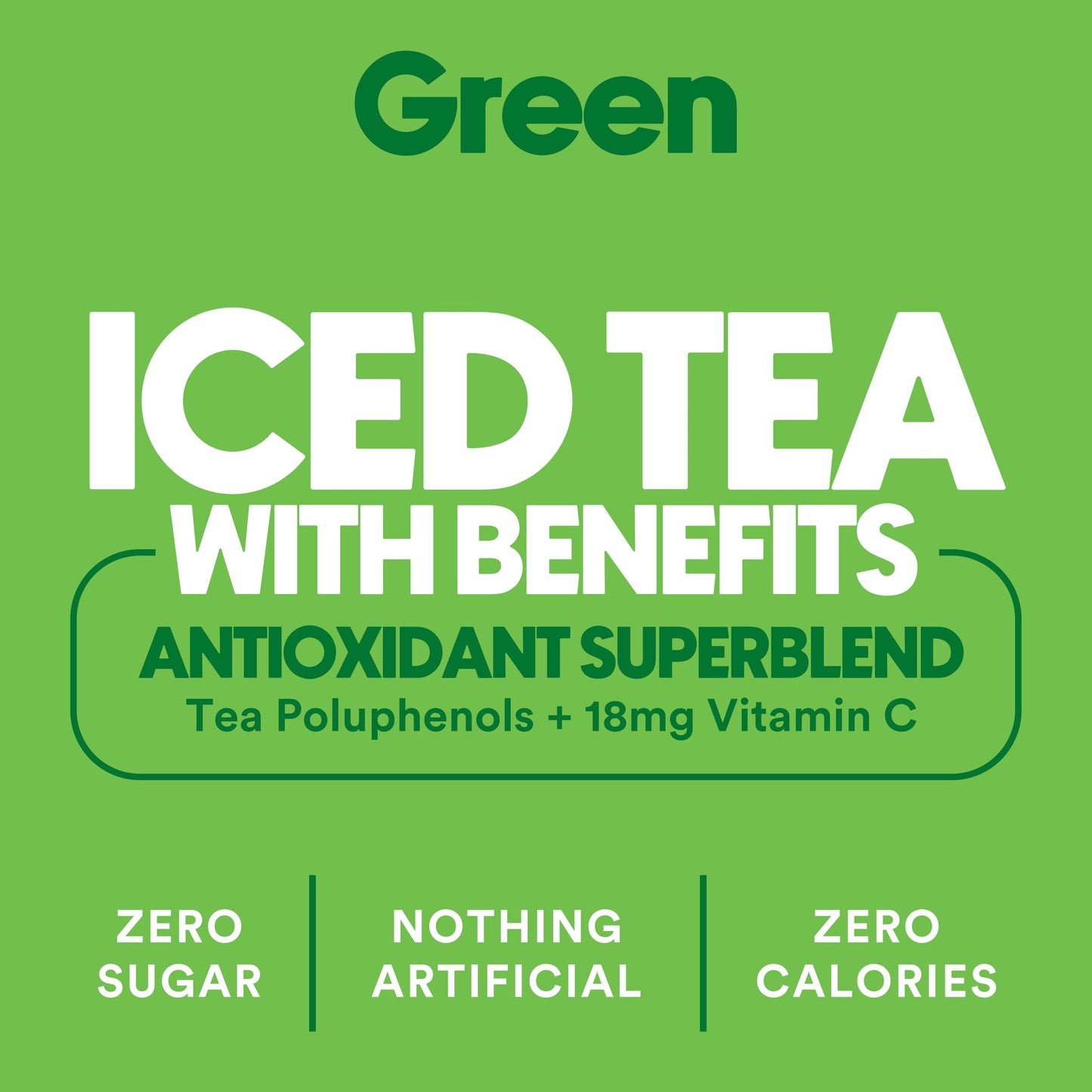 Ryl Iced Tea, Green, Antioxidant Superblend, Zero Sugar, Low Carb, Zero Calorie Iced Tea, 16.0 Fl Oz (12-Pack)