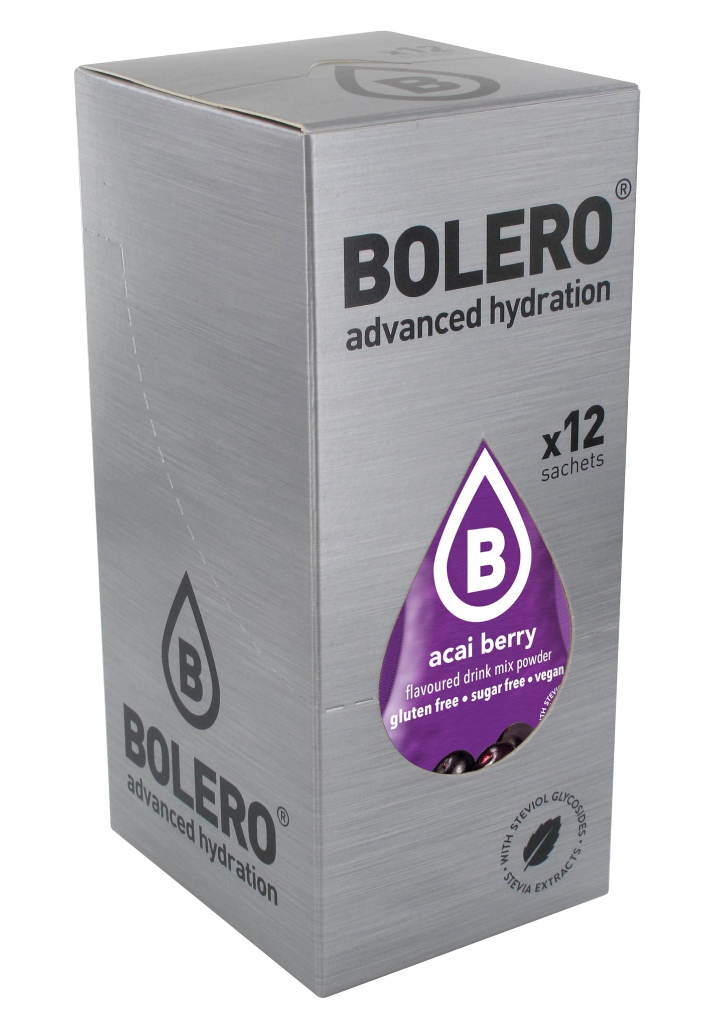 BOLERO Sugar Free Drink Mix Packets Acai Berry Flavor, Pack of 12, Model FID56819