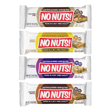 No Nuts! Variety Pack Protein Bars - 4-Flavor Sampler | 100% Nut-Free, Dairy-Free, Vegan, Organic, Kosher, Egg-Free, Non-GMO Sna