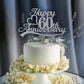 60Th Anniversary Silver Glitter Cake Topper, 60 Wedding Anniversary Party Decoration Ideas, Premium Quality, Sturdy Doubled Side