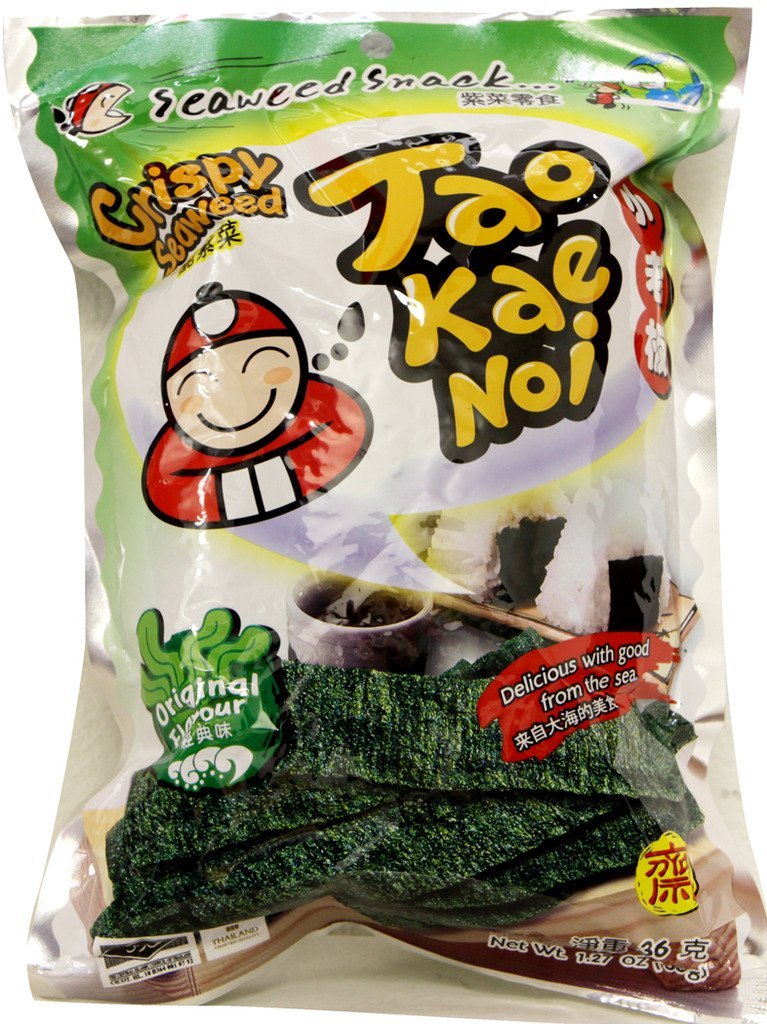 Tao Kae Noi Hi Crispy Seaweed Original Flavor, 1.41Oz X 6Packs