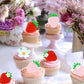 40 Pack Edible Strawberry Cupcake Toppers Starwberry Flower Bridal Engagement Baby Shower Birthday Party Drink Toppers Anniversa