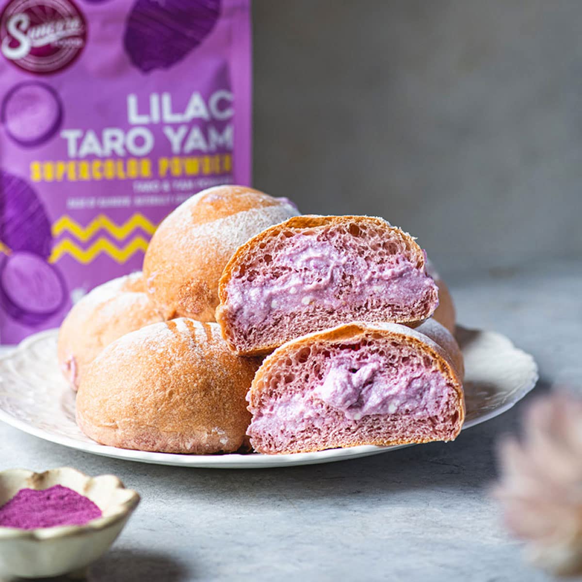 Suncore Foods Lilac Taro Yam Powder, Light Purple Food Coloring Powder, Gluten-Free, Non-GMO, 5oz (2 Pack)