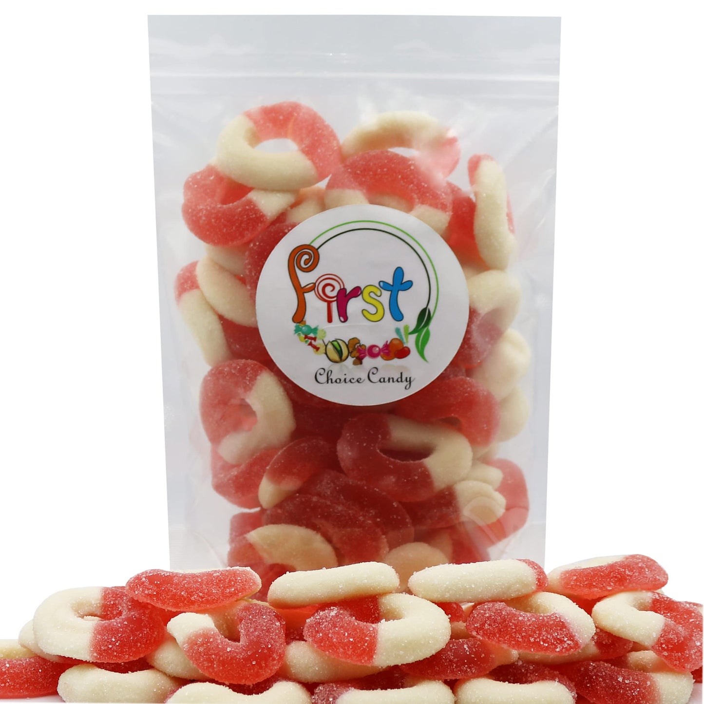 Firstchoicecandy Gummi Rings (Watermelon, 1 Lb)