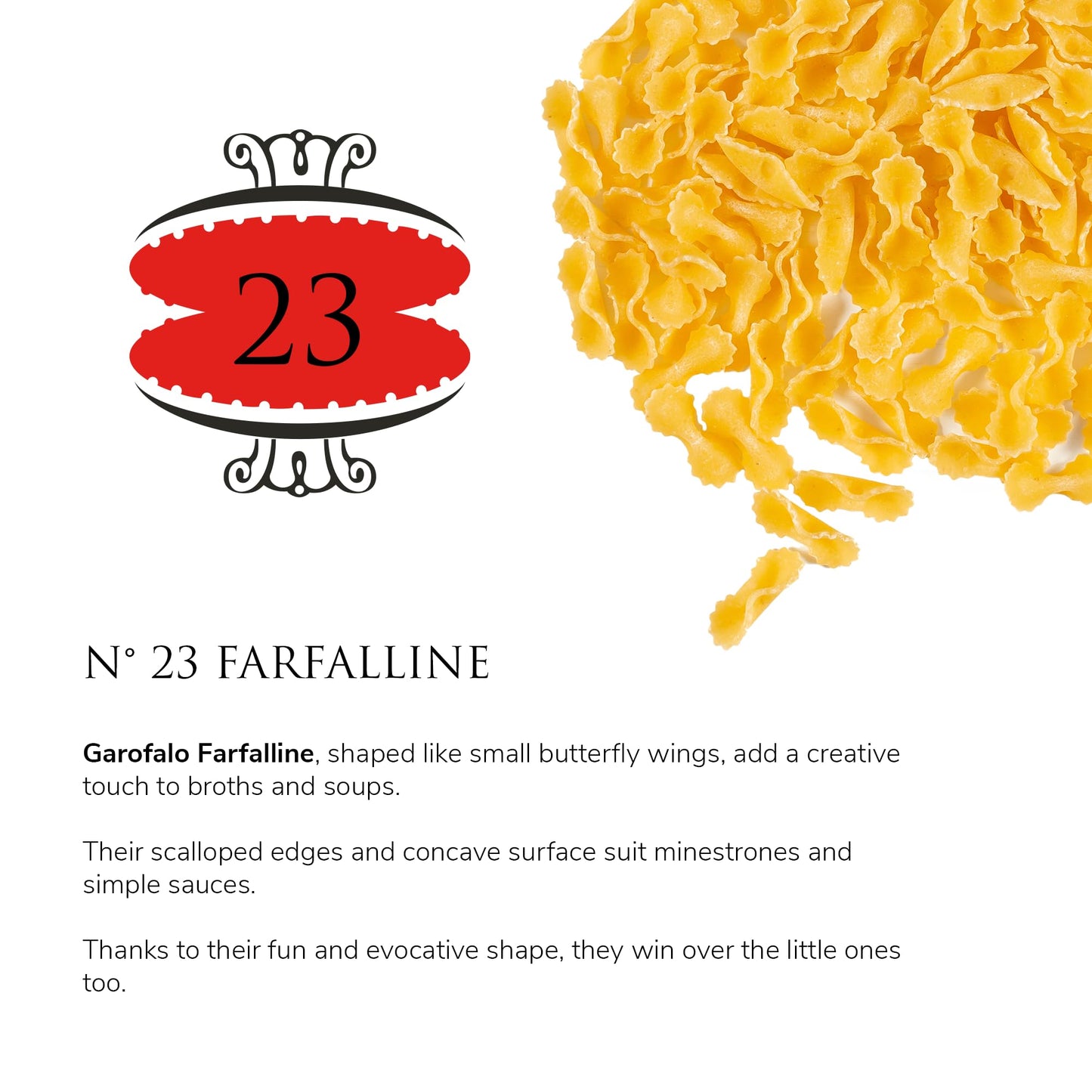Garofalo - Premium Durum Wheat Semolina Farfalline Pasta, Italian Made, Bronze-Drawn, Al-Dente, One-Ingredient Pasta (4 Pack)