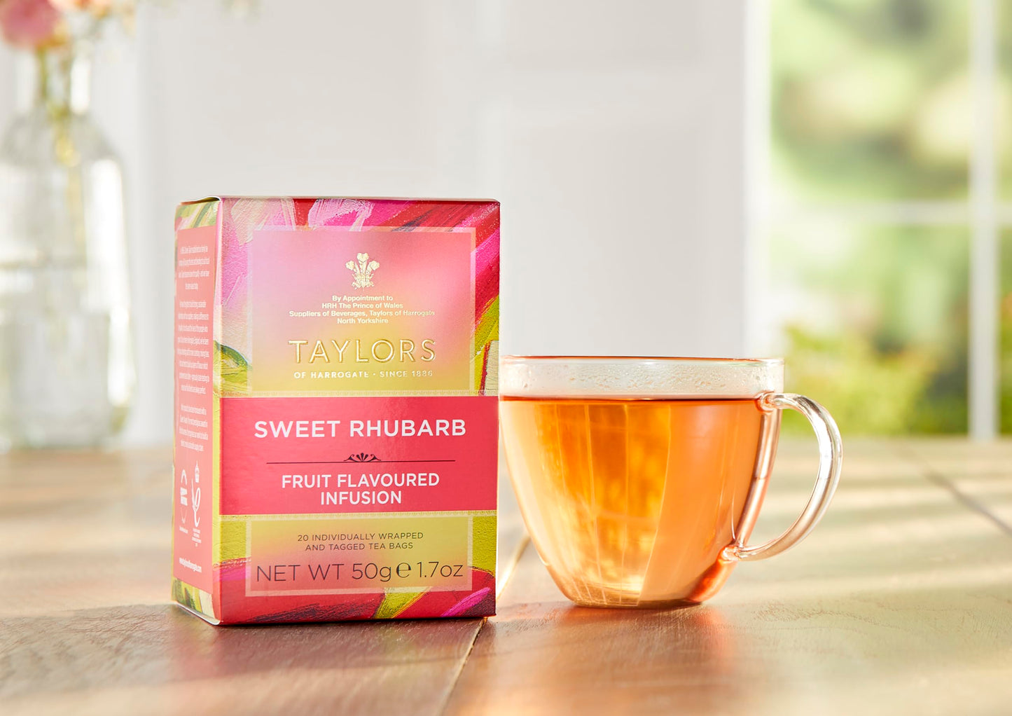 Taylors Of Harrogate Sweet Rhubarb Infusion, 20 Teabags (Pack Of 6)
