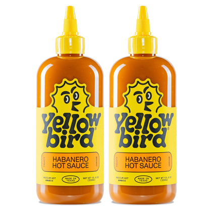 Yellowbird Classic Habanero Hot Sauce 19.6 oz. Tabletop Size (Medium Hot | 2 Bottles | Made in Texas)