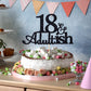 PYBHILK Black Glitter Cake Topper for 18th Birthday Party, mature-themedish Design, Paper Material, Model PY--0046
