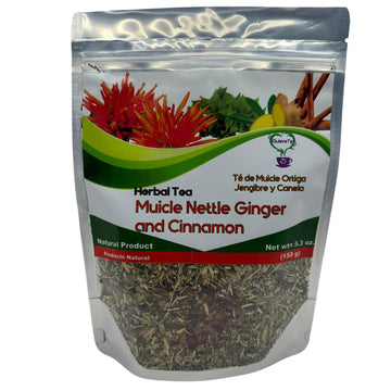 Muicle Nettle Ground Ginger Tea, Herbal Mix, Muicle Leaves, Muicle Tea, Quiere Te, 5.3 oz (150 grams), 1 Pack,Resealable Bag, Lo