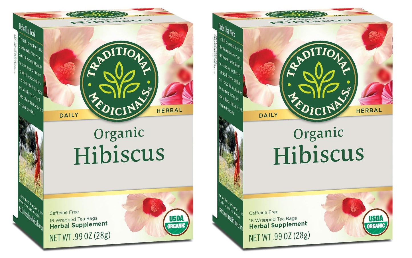 Traditional Medicinals Tea  Organic Hibiscus  Supports Your Cardiovascular System  16 Tea Bags (Pack Of 2)