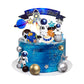 Ayearparty 32 Pcs Space Cake Toppers Outer Space Cake Decorations Astronaut Figurines Planet Rocket Stars And Satellite Pearl Ba