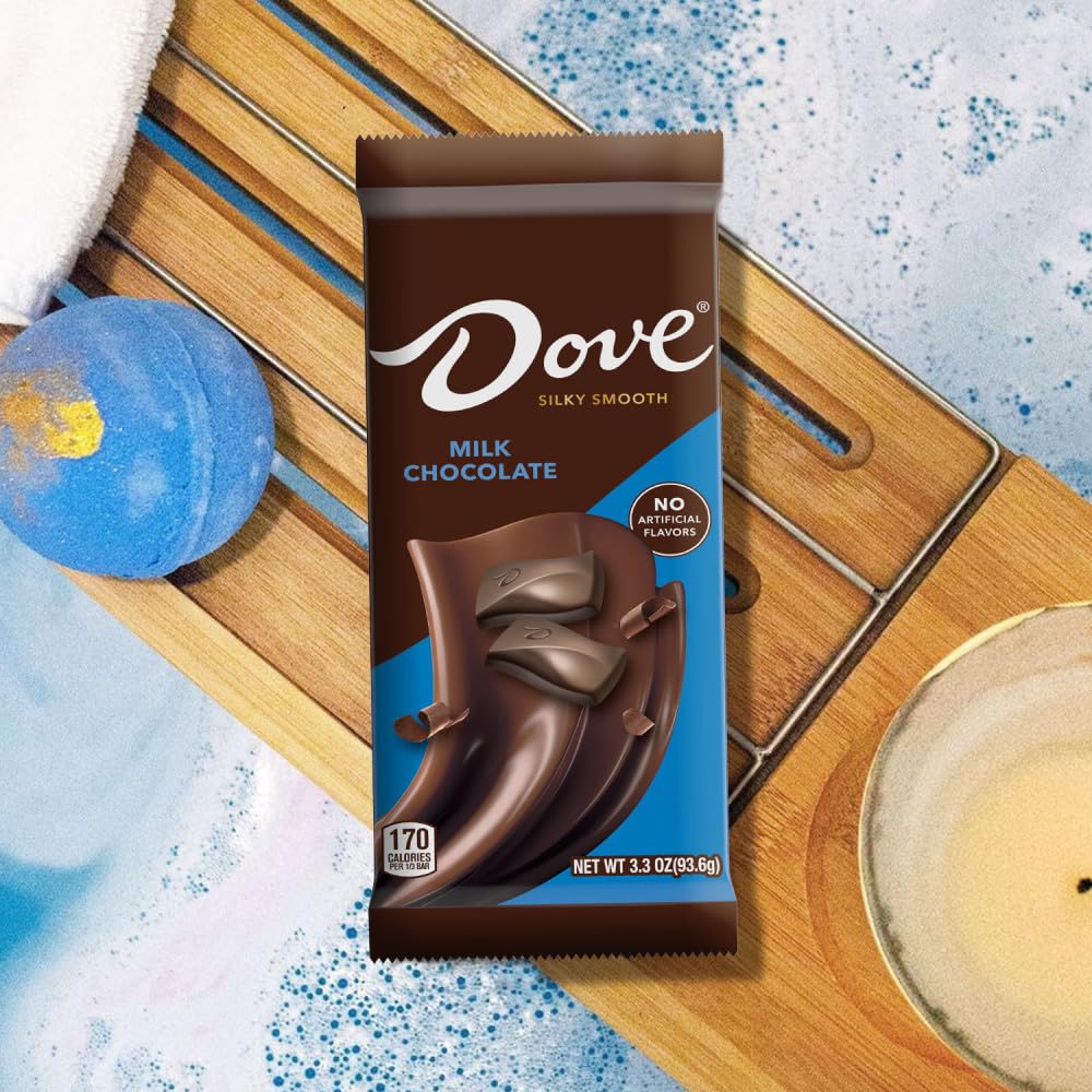 DOVE Milk Chocolate Bars, Pack of 12, 3.30 oz Each, Chocolate