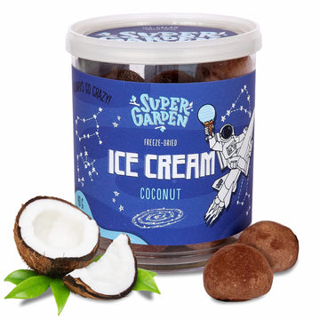 Super Garden Freeze Dried Ice Cream Coconut Flavor With Glaze | Super Crunchy And Delightful Freeze Dried Ice Cream Bites | No-M
